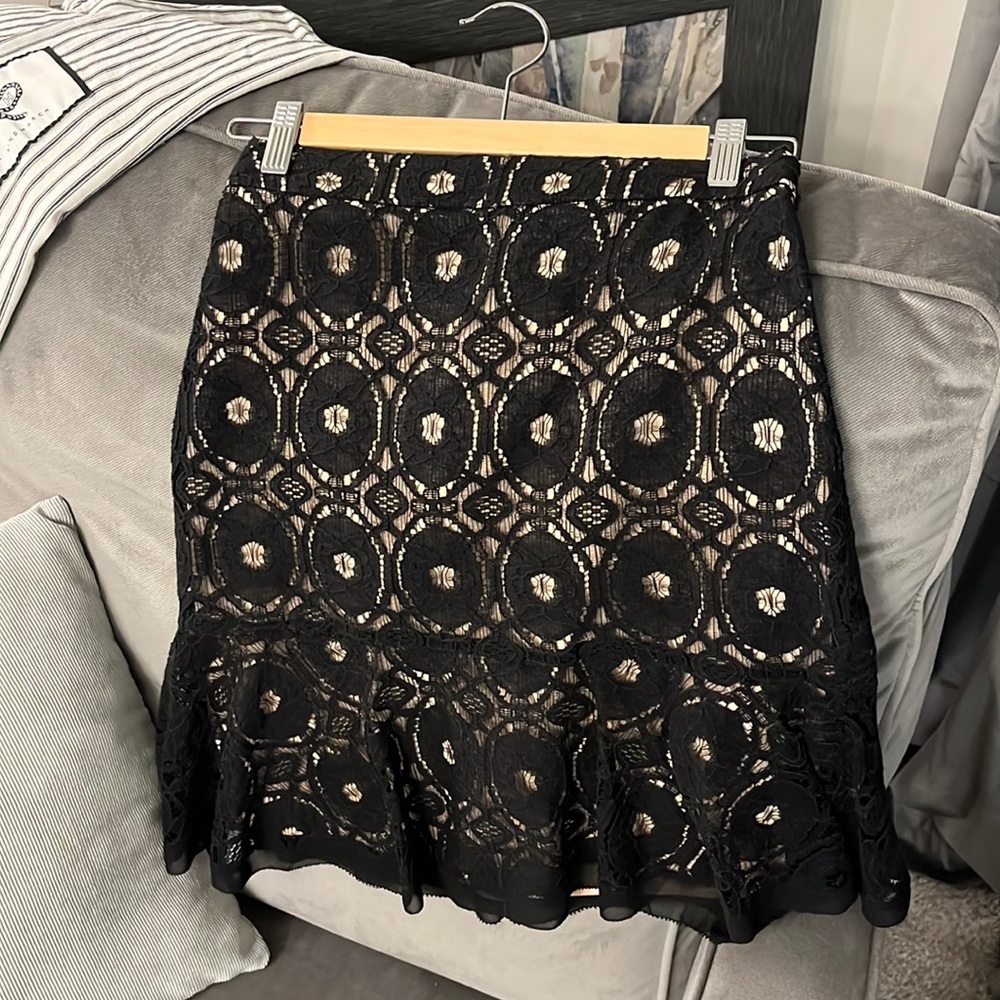 Ann Taylor petite Lace Flare Skirt
